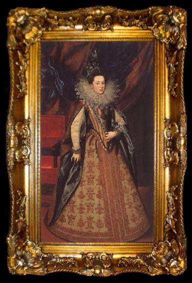 framed  POURBUS, Frans the Younger Margarita of Savoy,Duchess of Mantua, ta009-2